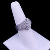 Aurora Pavé Diamond Multi-Band Wrap Ring in 14K White Gold