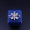 Floral Diamond Cluster Ring with Baguette Accents in 14K White Gold