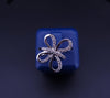 Custom Made Butterfly Ring with Diamonds in 14K White Gold