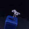 Custom Made Butterfly Ring with Diamonds in 14K White Gold