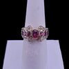Custom Made Burmese Ring with Diamond & Oval Ruby in 18K Yellow Gold