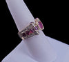 Custom Made Burmese Ring with Diamond & Oval Ruby in 18K Yellow Gold