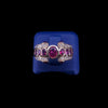 Custom Made Burmese Ring with Diamond & Oval Ruby in 18K Yellow Gold
