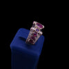 Custom Made Burmese Ring with Diamond & Oval Ruby in 18K Yellow Gold