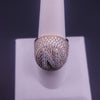 Custom Diamond Pavé Monogram “N” Ring in 18K Yellow Gold