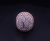 Custom Diamond Pavé Monogram “N” Ring in 18K Yellow Gold