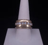 Modern 18K Gold Diamond Band Ring with Channel Set Round Diamonds