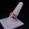 Modern 18K Gold Diamond Band Ring with Channel Set Round Diamonds