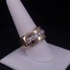 Modern 18K Gold Diamond Band Ring with Channel Set Round Diamonds