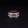 Modern 18K Gold Diamond Band Ring with Channel Set Round Diamonds