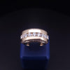 Modern 18K Gold Diamond Band Ring with Channel Set Round Diamonds