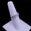 Art Deco Style Hexagon Diamond Eternity Ring in 18K White Gold