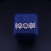 Art Deco Style Hexagon Diamond Eternity Ring in 18K White Gold