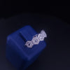 Art Deco Style Hexagon Diamond Eternity Ring in 18K White Gold