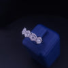 Art Deco Style Hexagon Diamond Eternity Ring in 18K White Gold