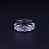 Art Deco Diamond Panel Ring in 18K White Gold