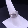 Multi-Row Diamond Fan Statement Ring in 14K Yellow Gold