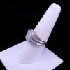 Multi-Row Diamond Fan Statement Ring in 14K Yellow Gold