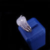 Multi-Row Diamond Fan Statement Ring in 14K Yellow Gold