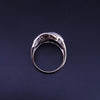 Multi-Row Diamond Fan Statement Ring in 14K Yellow Gold