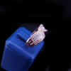 14K Rose Gold Diamond Ribbon Crossover Ring