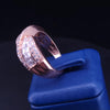 14K Rose Gold Diamond Ribbon Crossover Ring
