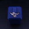 Elegant Diamond Bypass Ring with Dual Round Stones