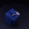 Elegant Diamond Bypass Ring with Dual Round Stones