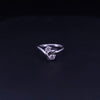 Elegant Diamond Bypass Ring with Dual Round Stones