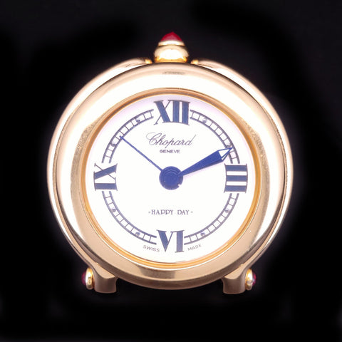 Chopard Gold Tone Table Desk Alarm Clock