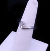 Elegant Platinum Curved Diamond Solitaire Ring
