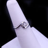 Elegant Platinum Curved Diamond Solitaire Ring