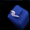 Elegant Platinum Curved Diamond Solitaire Ring