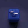 Sculptural 14K Two-Tone Gold Twin Diamond Open Ring