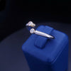 Sculptural 14K Two-Tone Gold Twin Diamond Open Ring