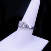 18K White Gold Baguette and Round Diamond Dollar Sign Ring