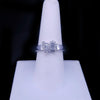 18K White Gold Baguette and Round Diamond Dollar Sign Ring