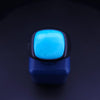 David Yurman Signet Ring with Turquoise in Black Titanium
