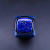 David Yurman Signet Ring with Lapis Lazuli in Black Titanium