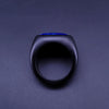 David Yurman Signet Ring with Lapis Lazuli in Black Titanium