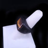 David Yurman Signet Ring with Tiger Eye Stone in Black Titanium
