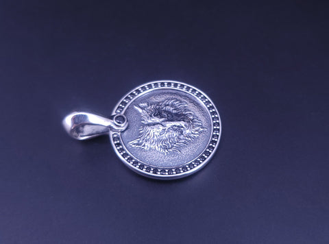 David Yurman Petrvs Wolf Amulet Sterling Silver with Black Diamonds