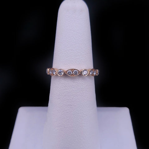Tiffany Jazz Band Ring In 18k Rose Gold With Diamonds