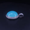 David Yurman Oval Aqua Chalcedony Diamond Pendant