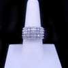 14K White Gold Elegant Diamond Statement Ring
