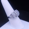14K White Gold Elegant Diamond Statement Ring