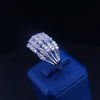 14K White Gold Elegant Diamond Statement Ring