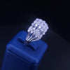 14K White Gold Elegant Diamond Statement Ring