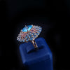 Women's Ring in 14K Yellow Gold with Blue Topaz