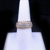 14K Yellow Gold Diamond Honeycomb Band Ring Size 8